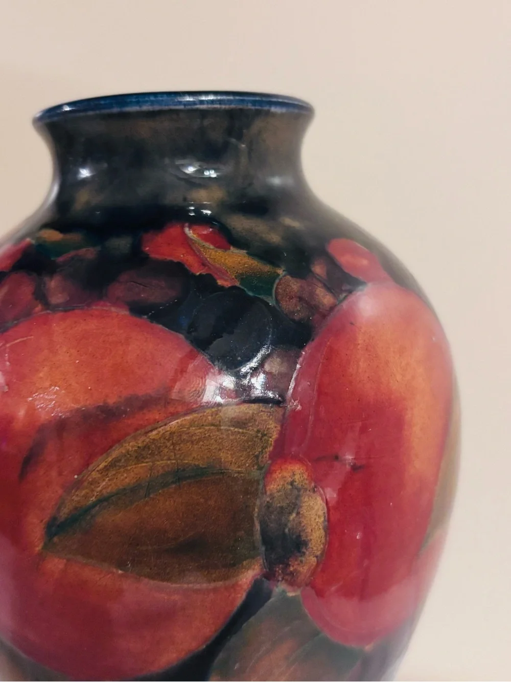Antique William Moorcroft Pomegranate Vase, c1913-1916